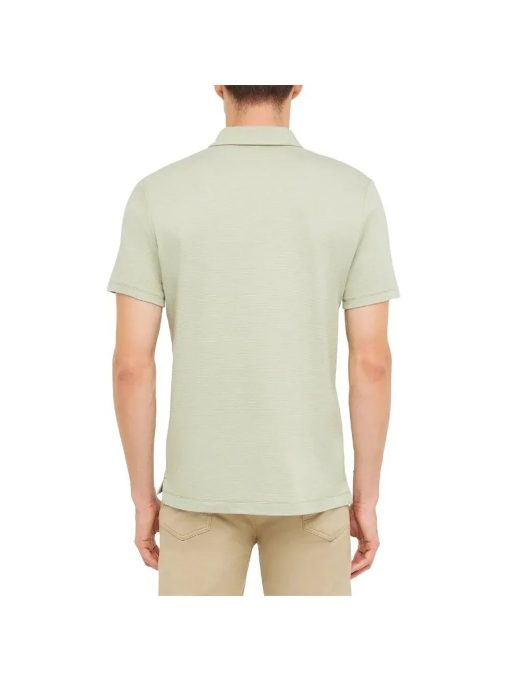 NWT Banana Republic Men's L Luxe Touch Polo Shirt Green Striped